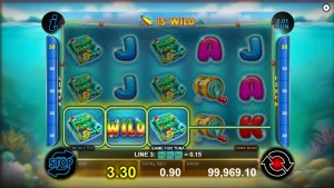 Tampilan visual slot Game For Tuna dengan tema bawah laut yang dinamis