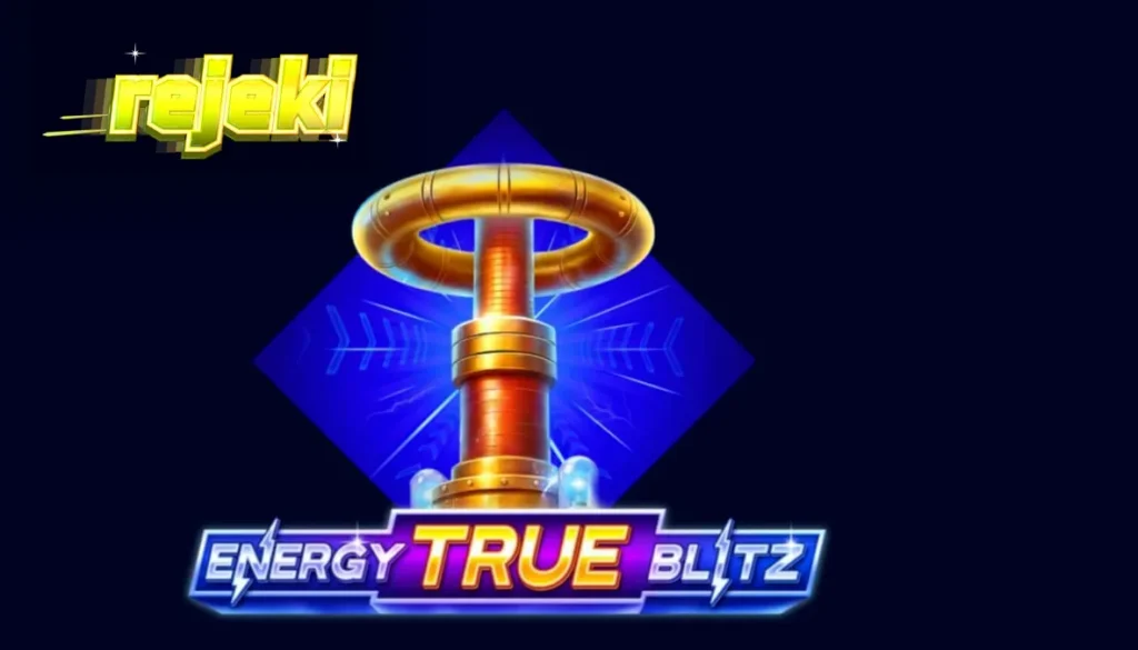 Tampilan visual neon dan simbol klasik dalam slot Energy True Blitz